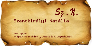 Szentkirályi Natália névjegykártya